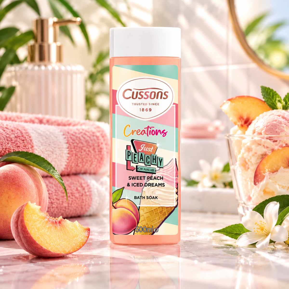 Cussons Creations Bath Soak Just Peachy 500ml