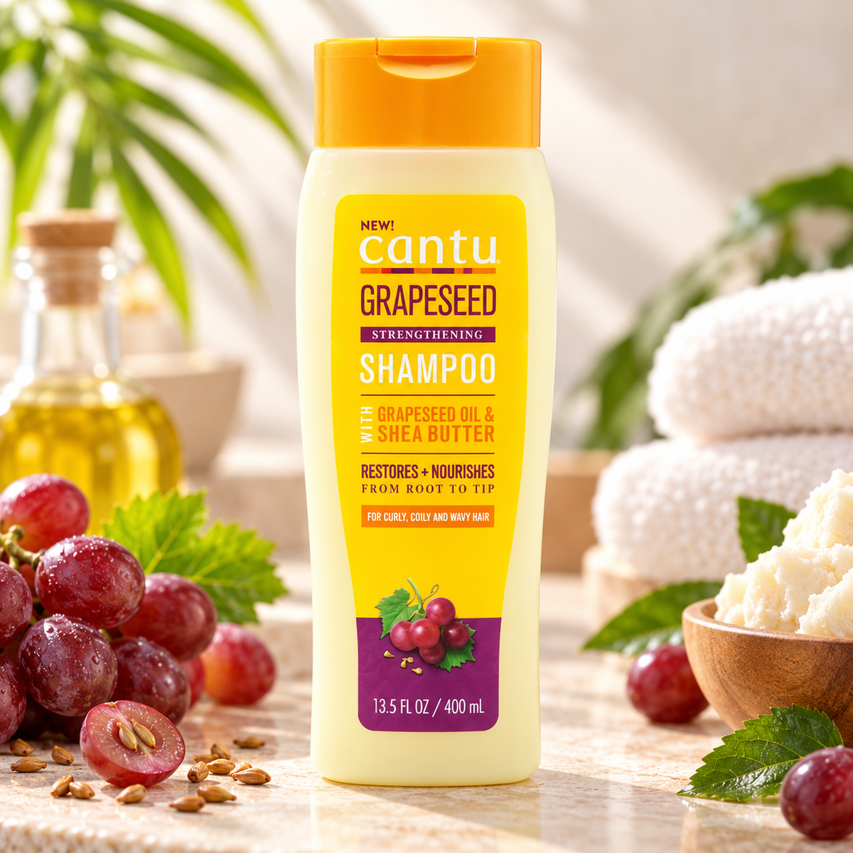 Cantu Shampoo Grapeseed Oil & Shea Butter 400ml