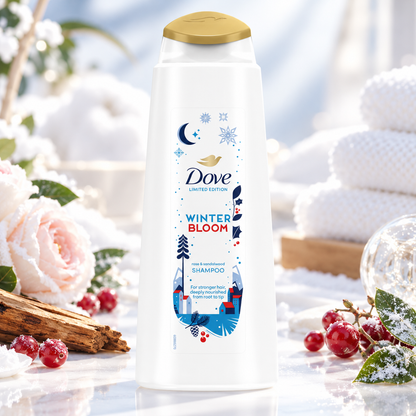 Dove Winter Bloom Rose & Sandalwood Shampoo 400ml
