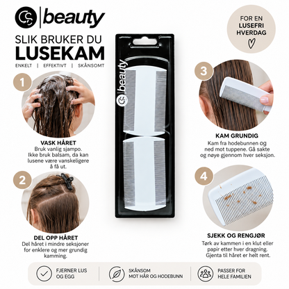CS Beauty Nit Combs 2pk