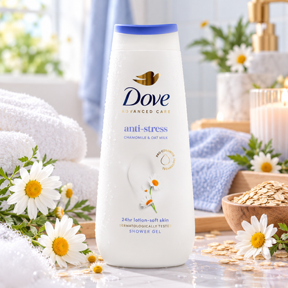 Dove Anti-Stress Chamomile Oat Milk Shower Gel 600ml