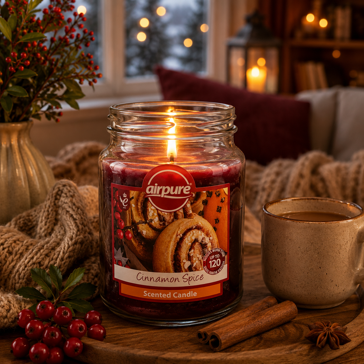 Airpure Jar Candle Cinnamon Spice 510g
