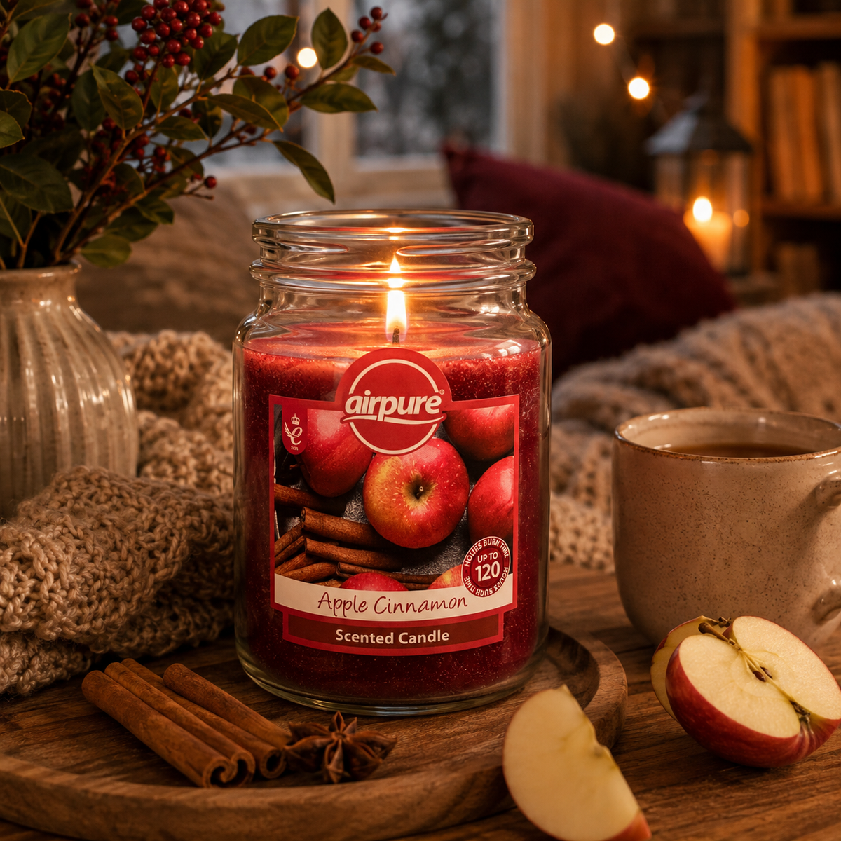Airpure Jar Candle Apple Cinnamon 510g