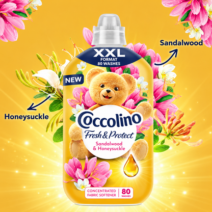 Coccolino Fresh & Protect Fabric Softener Sandalo & Caprifoglio 80w