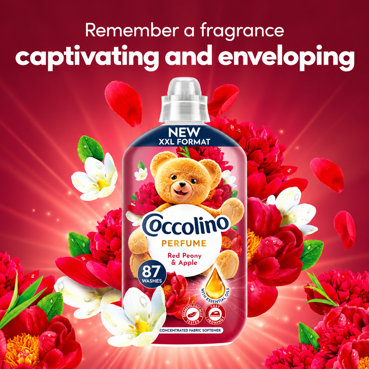 Coccolino Perfume Fabric Softener Peonia Rossa & Mela 87w