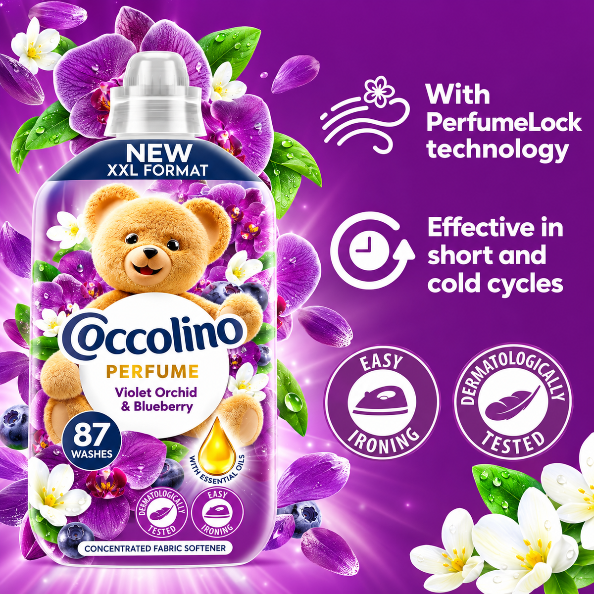 Coccolino Perfume Fabric Softener Orchidea Viola & Mirtilli 87w