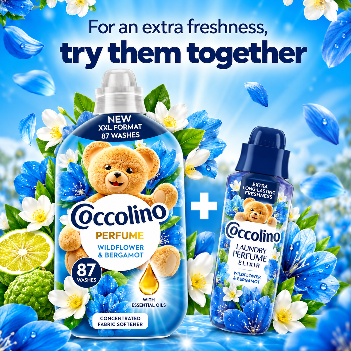 Coccolino Perfume Fabric Softener Campanula Selvatica & Bergamotto 87w