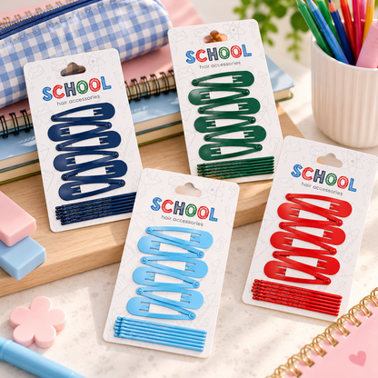 School Hair Accessories Hårspenner og Hårnåler 12pk Div.Farger