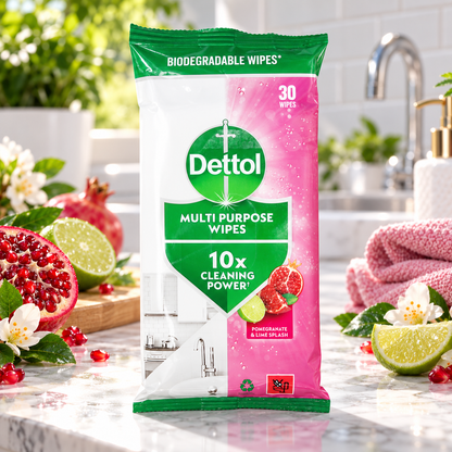 Dettol Multipurpose Wipes Pomegranate & Lime Splash 30pk