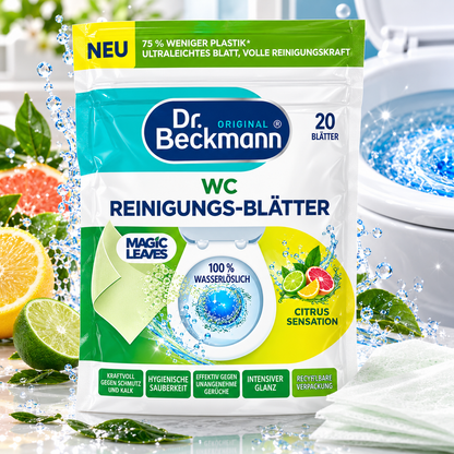 Dr. Beckmann Magic Leaves WC-Rengjøringsark Citrus 20 stk