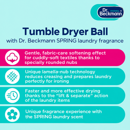 Dr. Beckmann Dryer Ball + Spring Laundry Fragrance 50ml