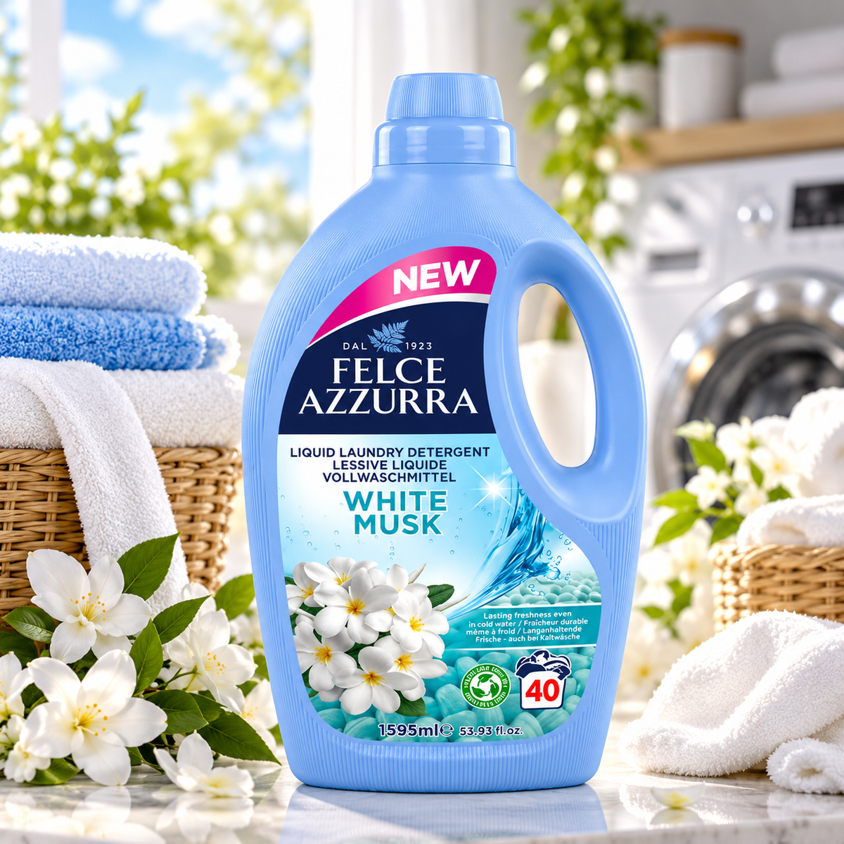 Felce Azzurra White Musk Laundry Detergent 1,595ml 40w