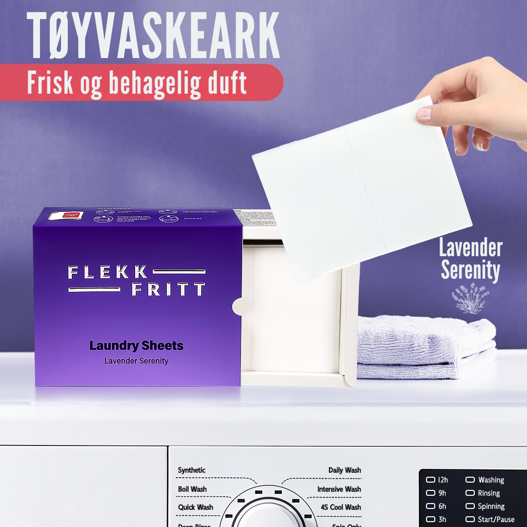 Flekkfritt Tøyvaskeark Lavender Serenity 50 ark <100 vask