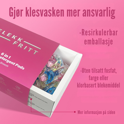 Flekkfritt 6 i 1 Vaskemiddel Pods Orchid Breeze 40 stk