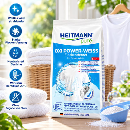 Heitmann Pure Oxi Power White Flekkfjerner til Hvitt Tøy 475g