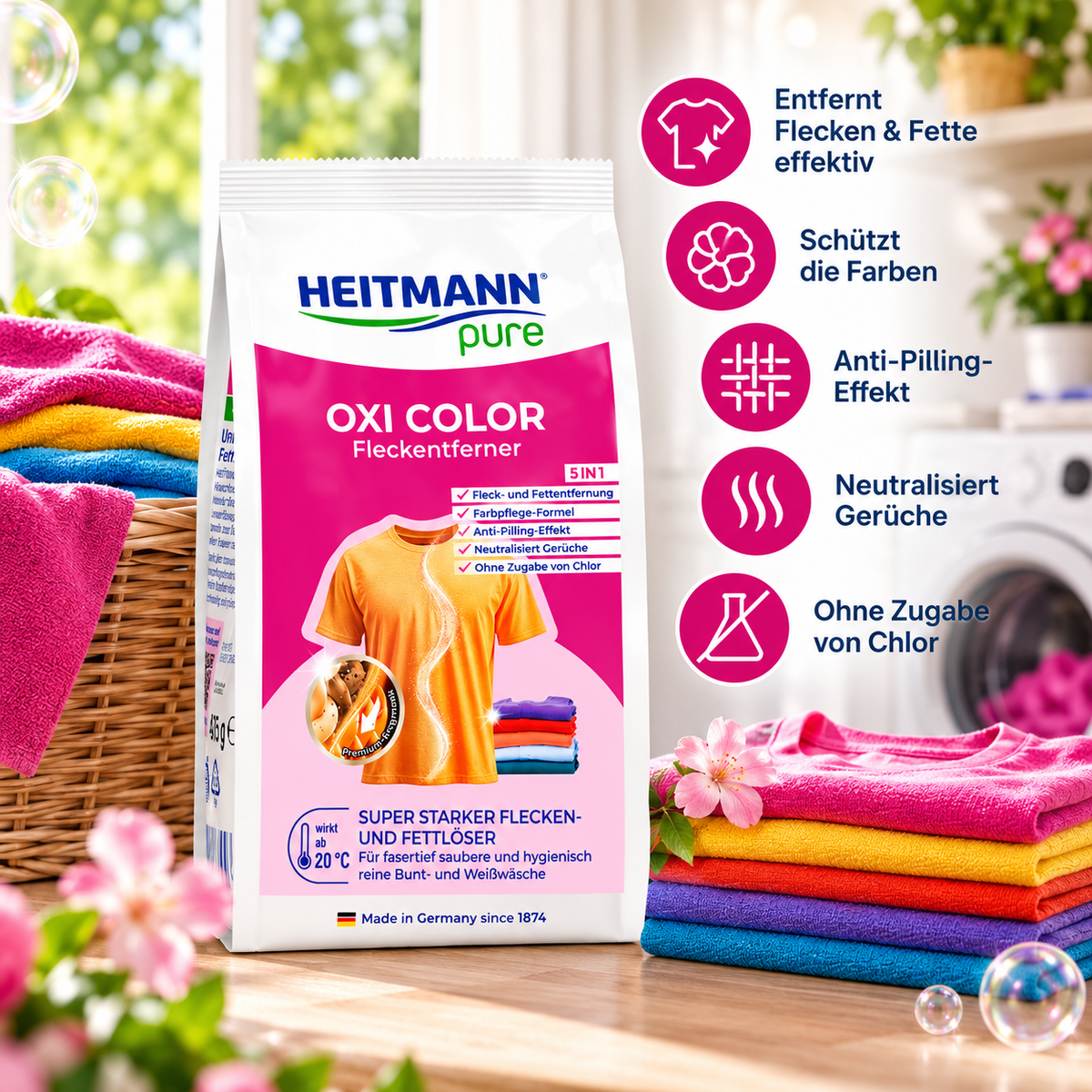 Heitmann Pure Oxi Power Color Flekkfjerner 475g
