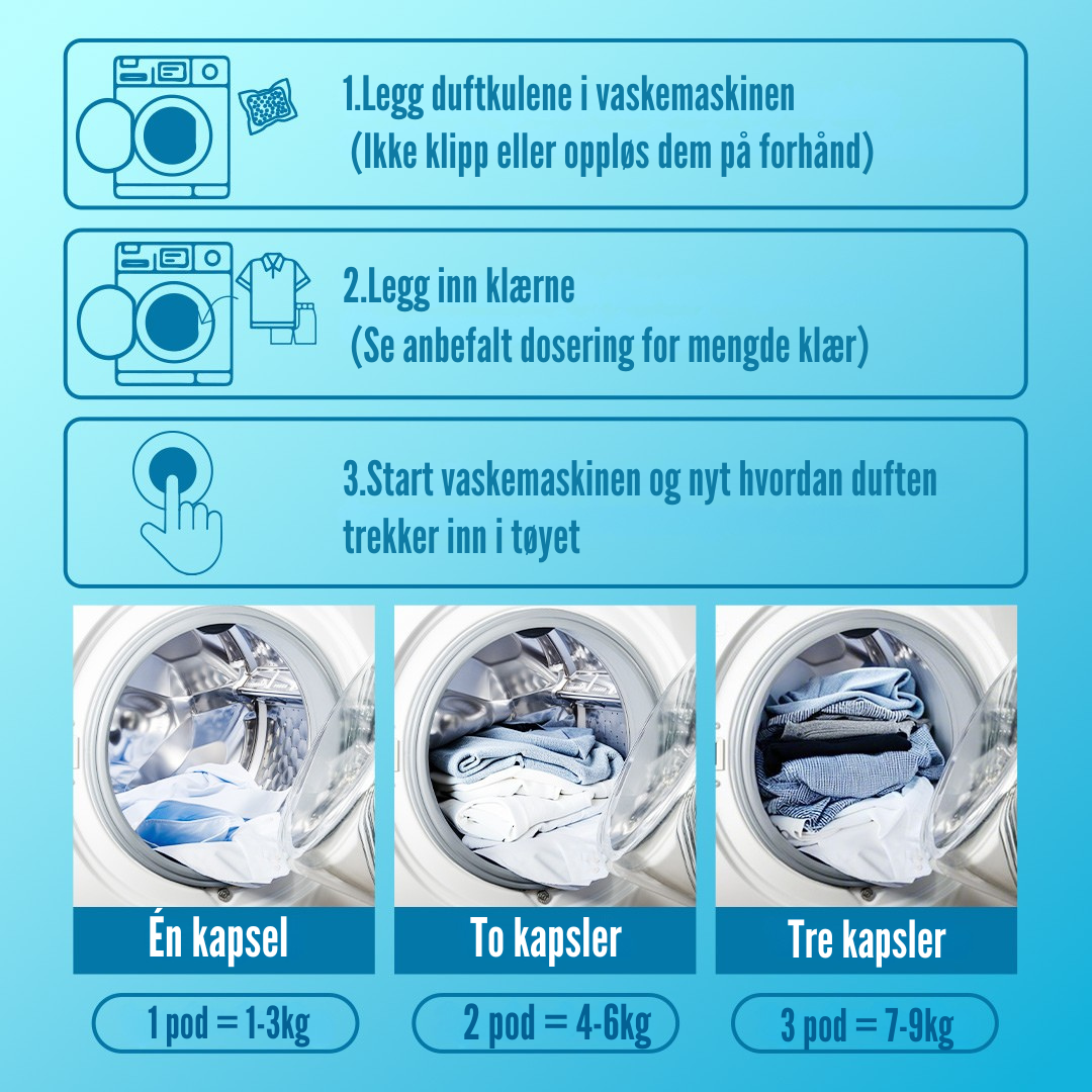 Flekkfritt Duftforsterkende pods Aqua Breeze 50 stk