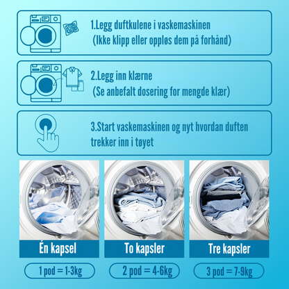 Flekkfritt Duftforsterkende pods Aqua Breeze 50 stk