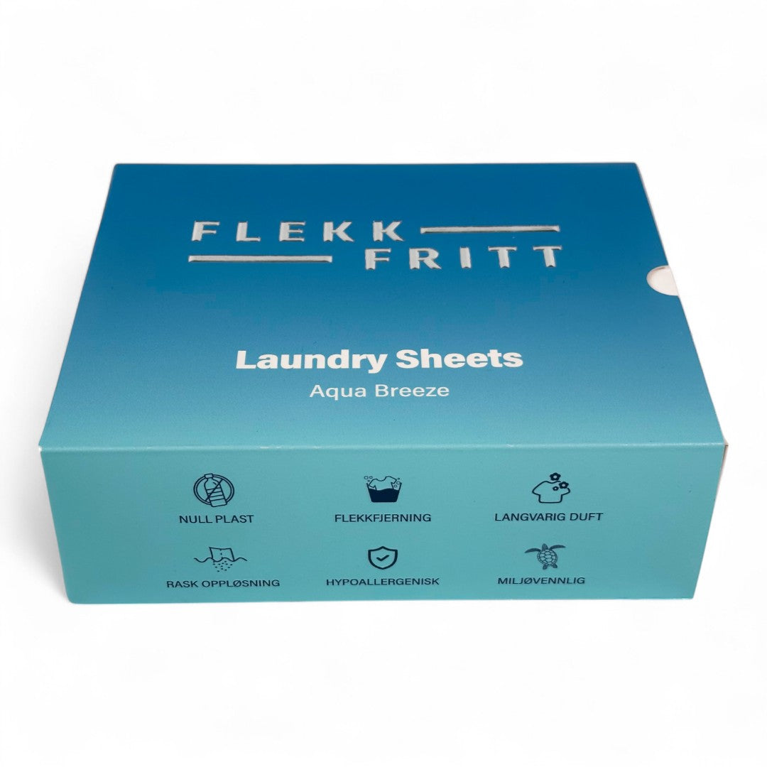 Flekkfritt Tøyvaskeark Aqua Breeze 50 ark <100 vask