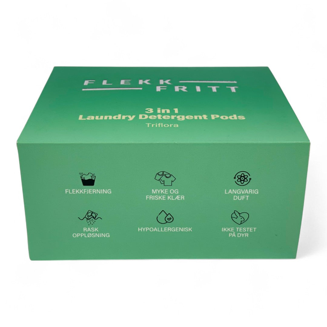 Flekkfritt 3 i 1 Vaskemiddel Pods Triflora 40 stk