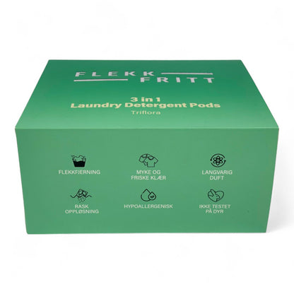 Flekkfritt 3 i 1 Vaskemiddel Pods Triflora 40 stk