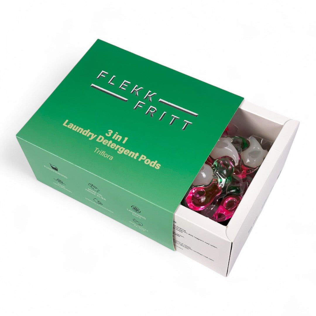 Flekkfritt 3 i 1 Vaskemiddel Pods Triflora 40 stk