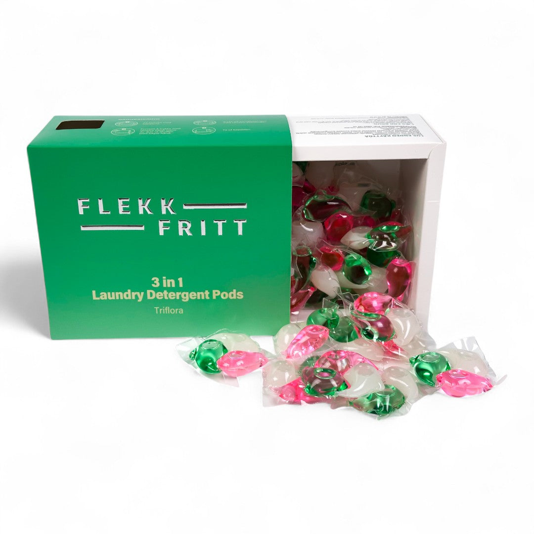 Flekkfritt 3 i 1 Vaskemiddel Pods Triflora 40 stk