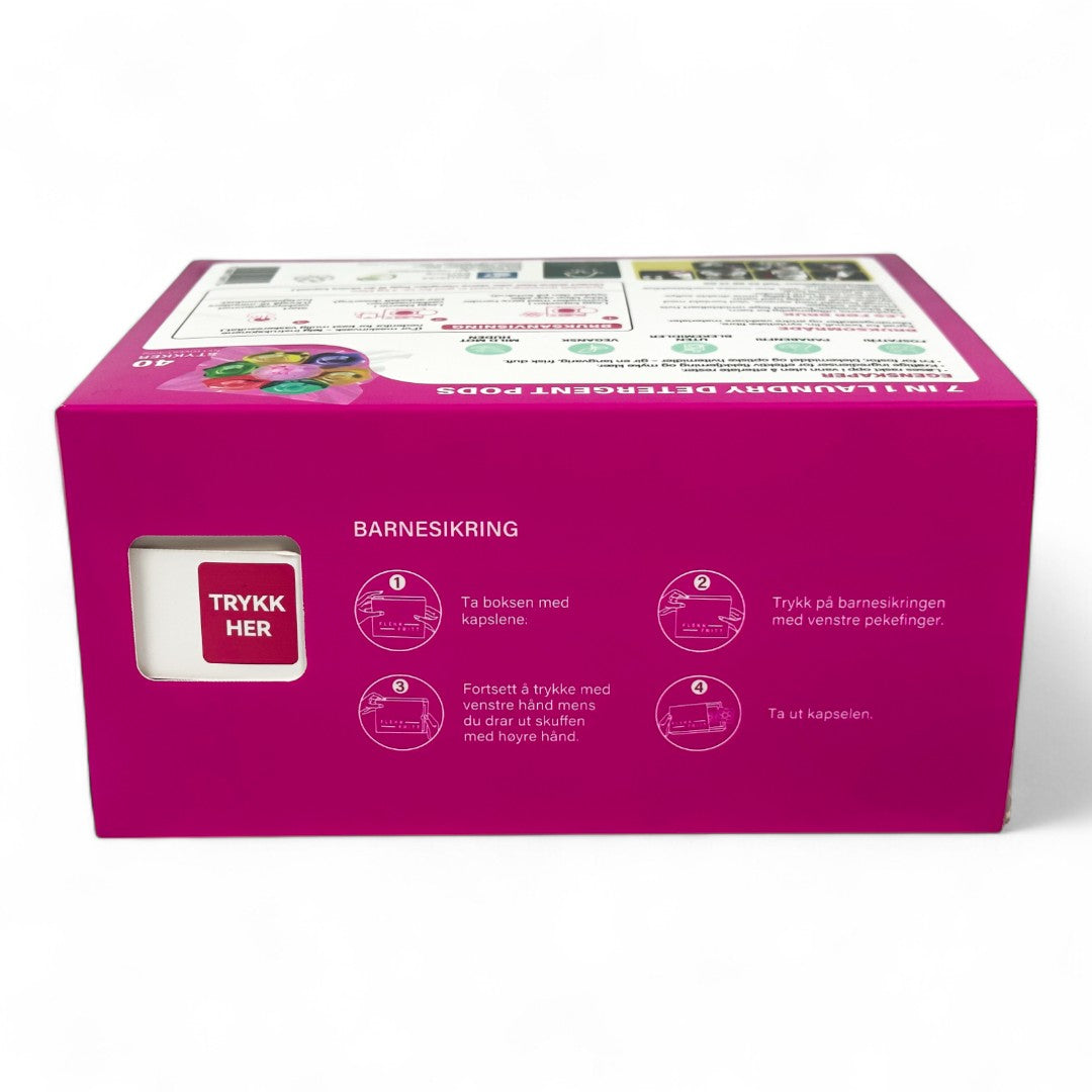 Flekkfritt 7 i 1 Vaskemiddel Pods Floral Spectrum 40 stk