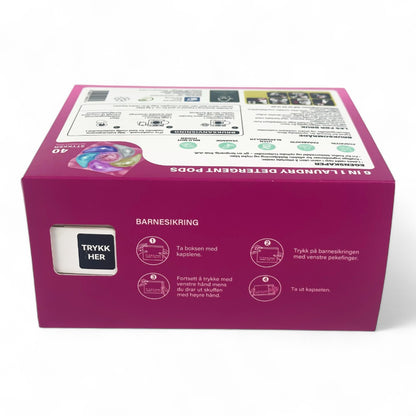 Flekkfritt 6 i 1 Vaskemiddel Pods Orchid Breeze 40 stk