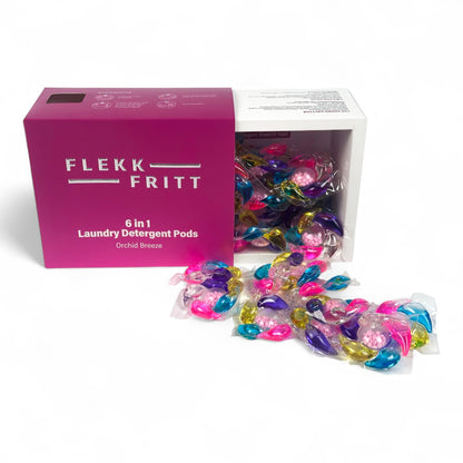 Flekkfritt 6 i 1 Vaskemiddel Pods Orchid Breeze 40 stk