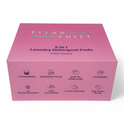 Flekkfritt 5 i 1 Vaskemiddel Pods Petal Hearts 40 stk