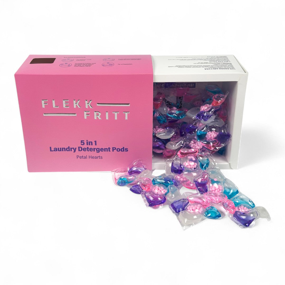 Flekkfritt 5 i 1 Vaskemiddel Pods Petal Hearts 40 stk