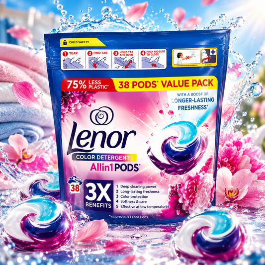Lenor All-in-1 Pods Amethyst Blütentraum Vaskekapsler Color – 38w