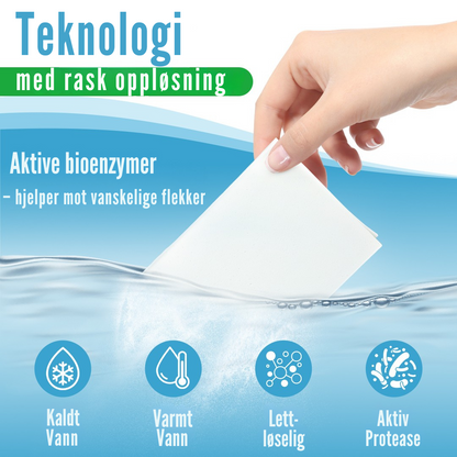 Flekkfritt Tøyvaskeark Aqua Breeze 50 ark <100 vask