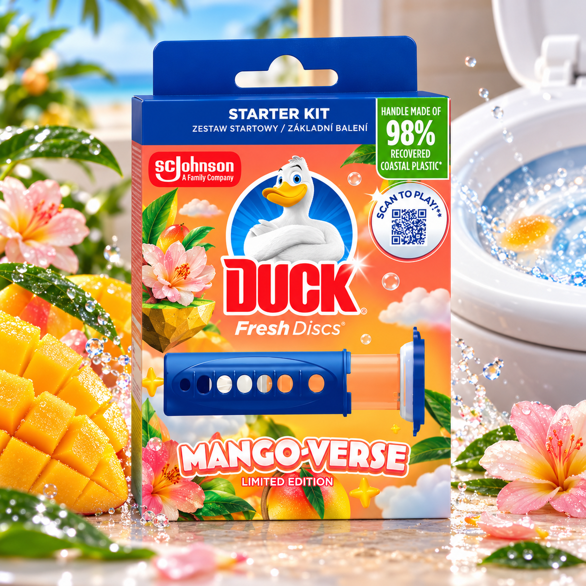 Duck Fresh Discs Mango-Verse WC-Gel Starter Kit 36ml