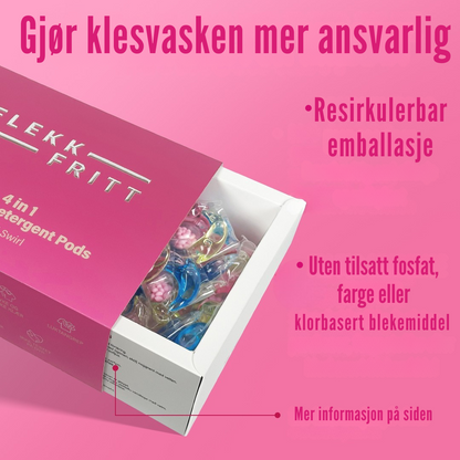 Flekkfritt 4 i 1 Vaskemiddel Pods Floral Swirl 40 stk