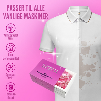 Flekkfritt 3 i 1 Vaskemiddel Pods Bloom Duo 40 stk