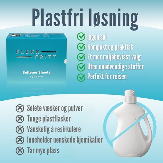 Flekkfritt Tøymyknerark Aqua Breeze 50 stk <100 vask