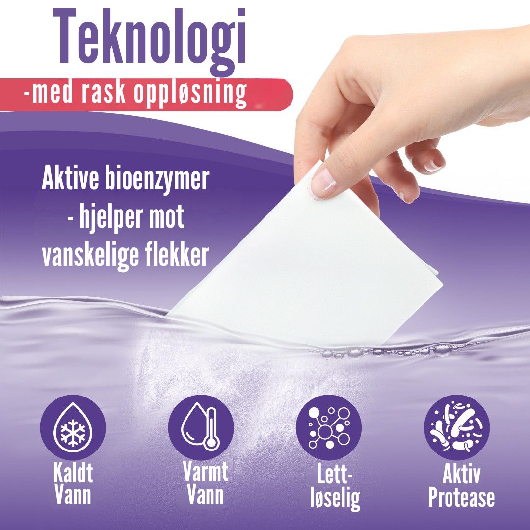 Flekkfritt Tøyvaskeark Lavender Serenity 50 ark <100 vask