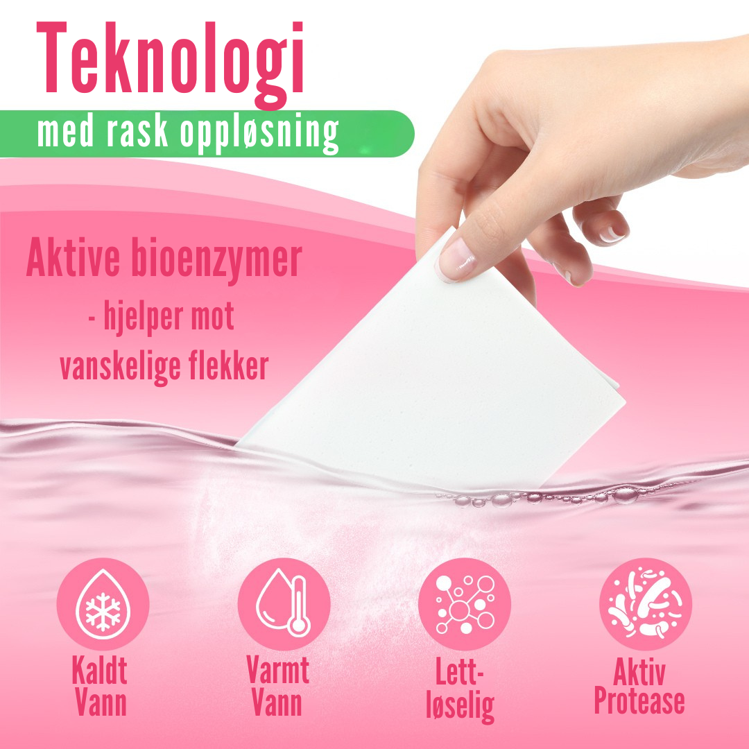 Flekkfritt Tøyvaskeark Blossom Kiss 50 ark <100 vask