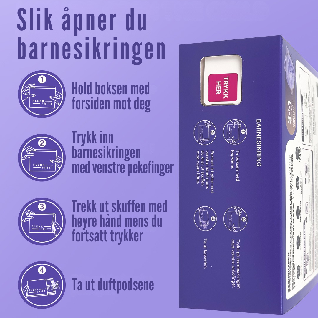 Flekkfritt Duftforsterkende pods Lavender Serenity 50 stk