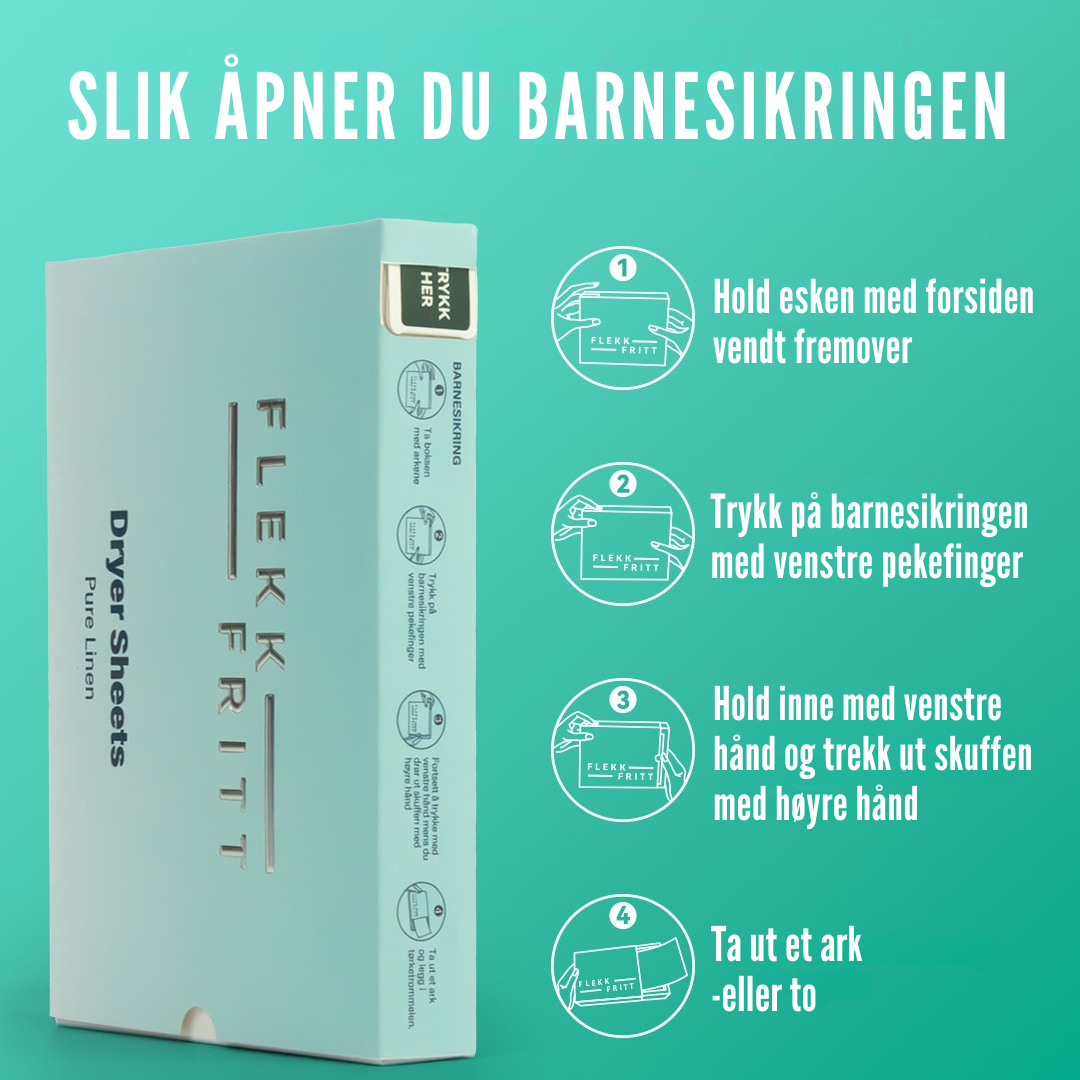 Flekkfritt Tørketrommelark Pure Linen 40 stk