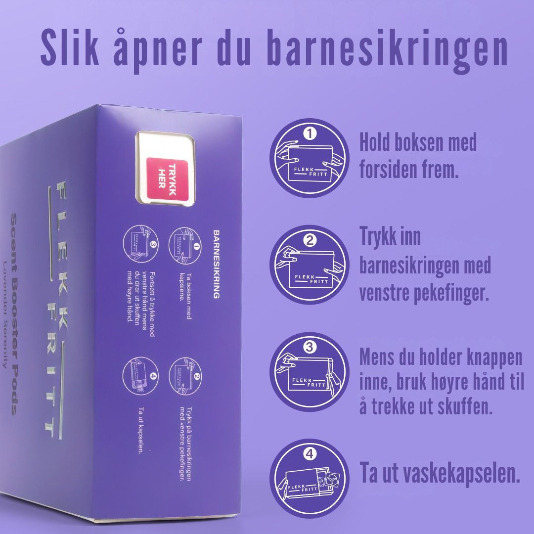 Flekkfritt 3 i 1 Vaskemiddel Pods Triple Bloom 40 stk
