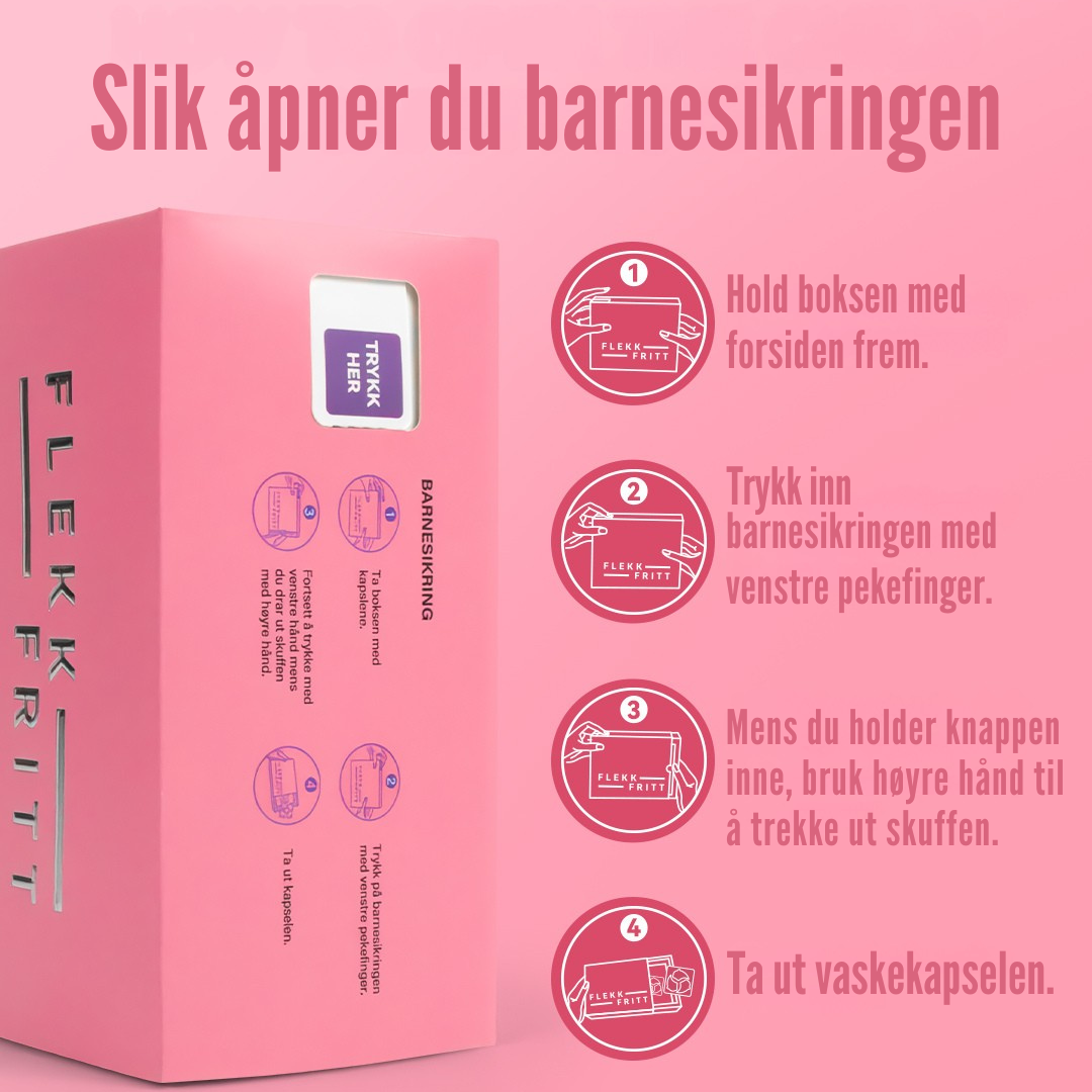 Flekkfritt 5 i 1 Vaskemiddel Pods Petal Hearts 40 stk
