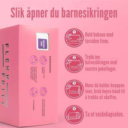 Flekkfritt 5 i 1 Vaskemiddel Pods Petal Hearts 40 stk