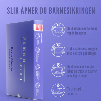 Flekkfritt Tørketrommelark Lavender Serenity 40 stk