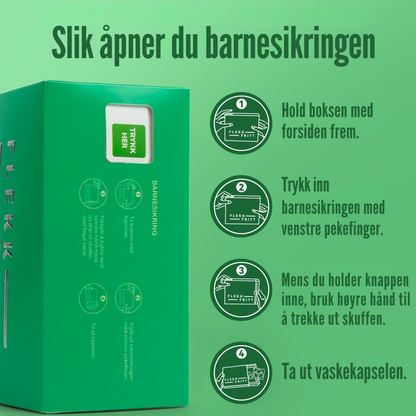 Flekkfritt 3 i 1 Vaskemiddel Pods Triflora 40 stk