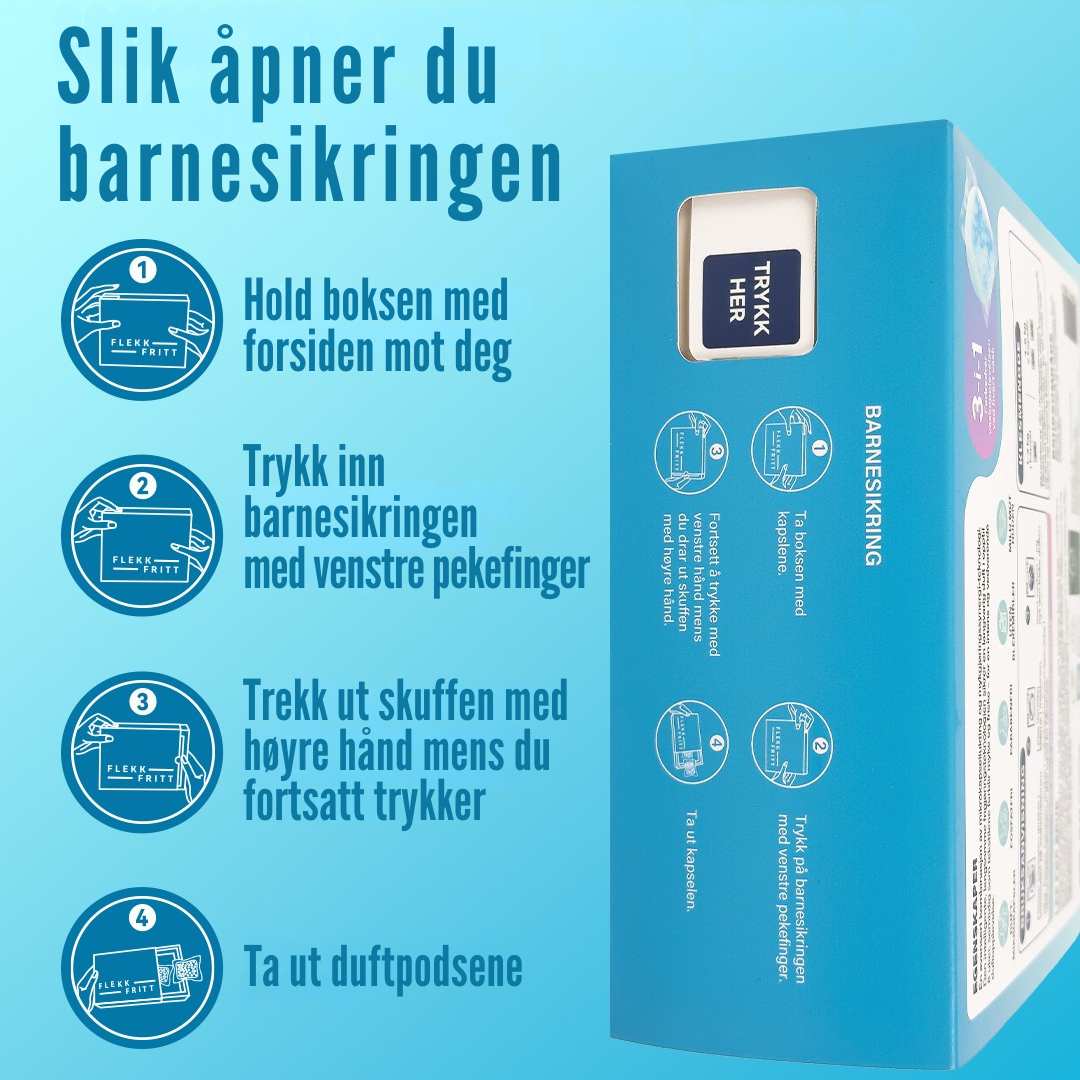 Flekkfritt Duftforsterkende pods Aqua Breeze 50 stk