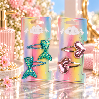 BE-YOU-TIFUL Rainbow Hårspenner til Barn 2pk Div.Typer