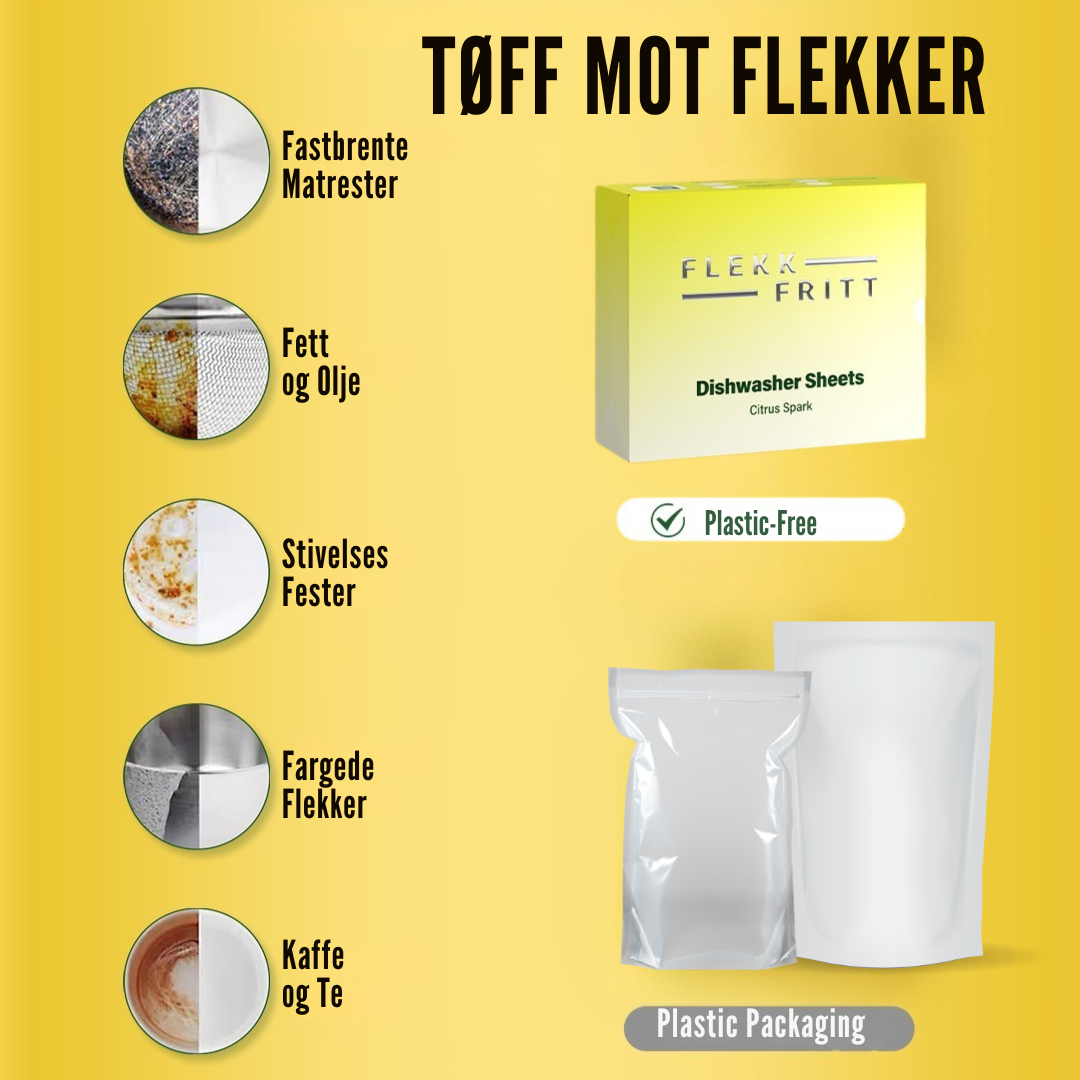Flekkfritt Oppvaskark Citrus Spark 50 ark - Opp til 100vask